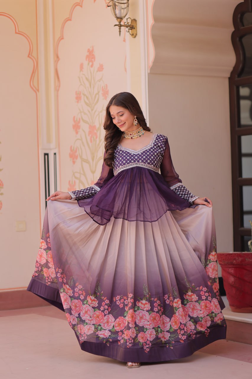 Trendy Red Chiffon Beads Embroidered Top With Lehenga