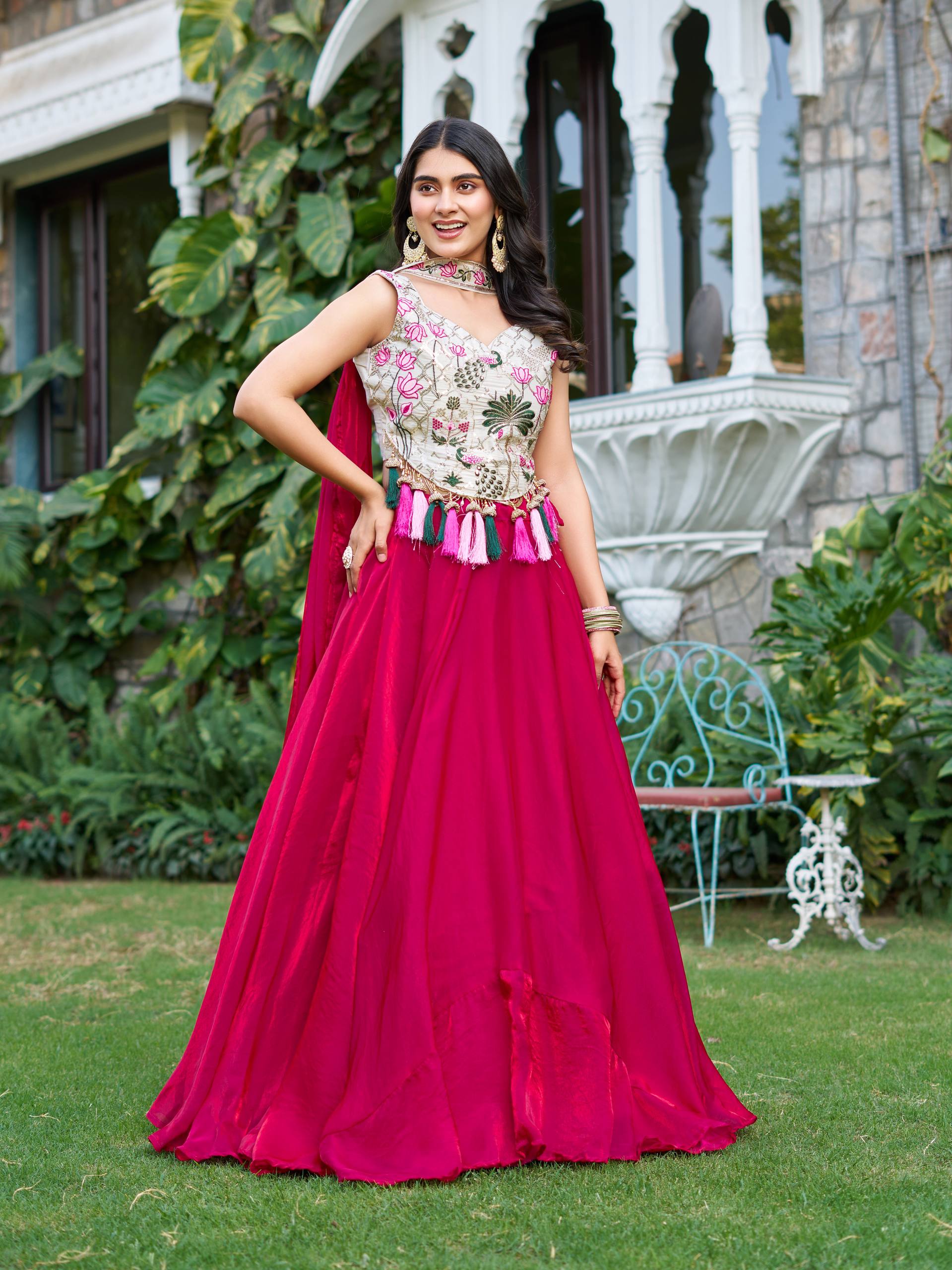 Ravishing Green Silk Embroidery Lehenga Choli