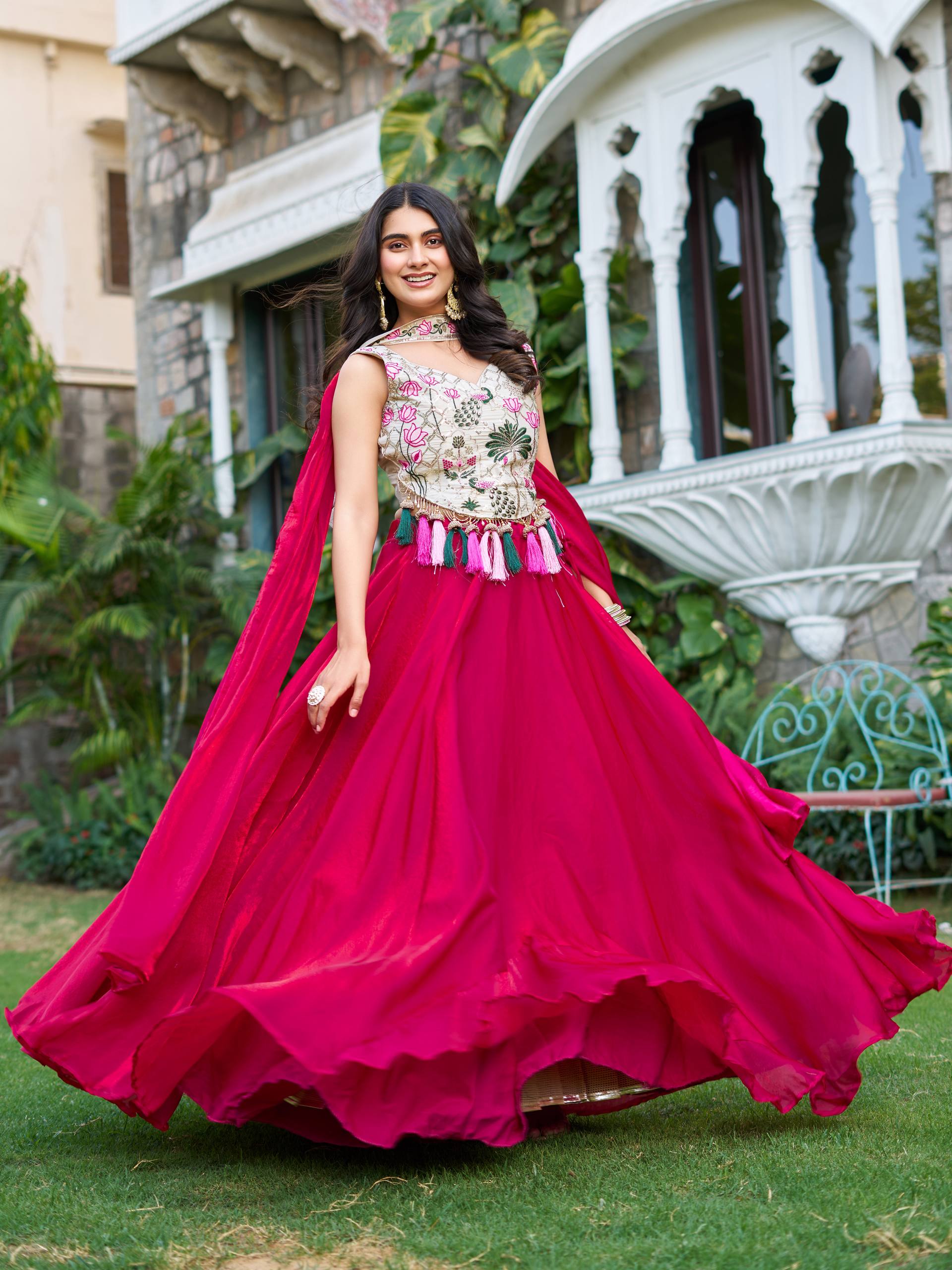 Ravishing Green Silk Embroidery Lehenga Choli
