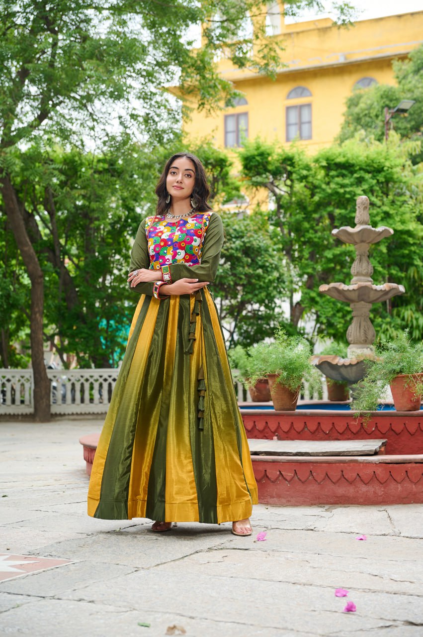 Trendy Sky Blue Chinon Embroidered Lehenga Choli