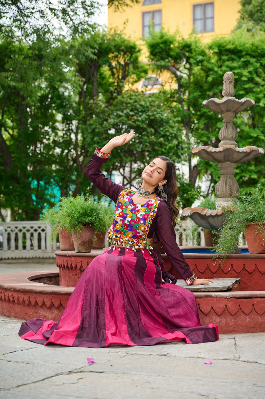 Trendy Sky Blue Chinon Embroidered Lehenga Choli