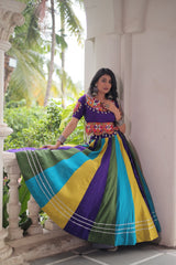 Gorgeous Multicolor Roman Gamthi Work Lehenga Choli