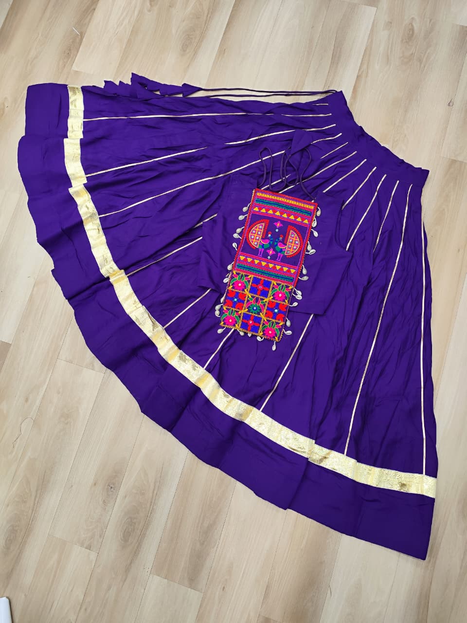 Pink Color Kutchi Embroidered Work Lehenga Choli For Navratri Wear