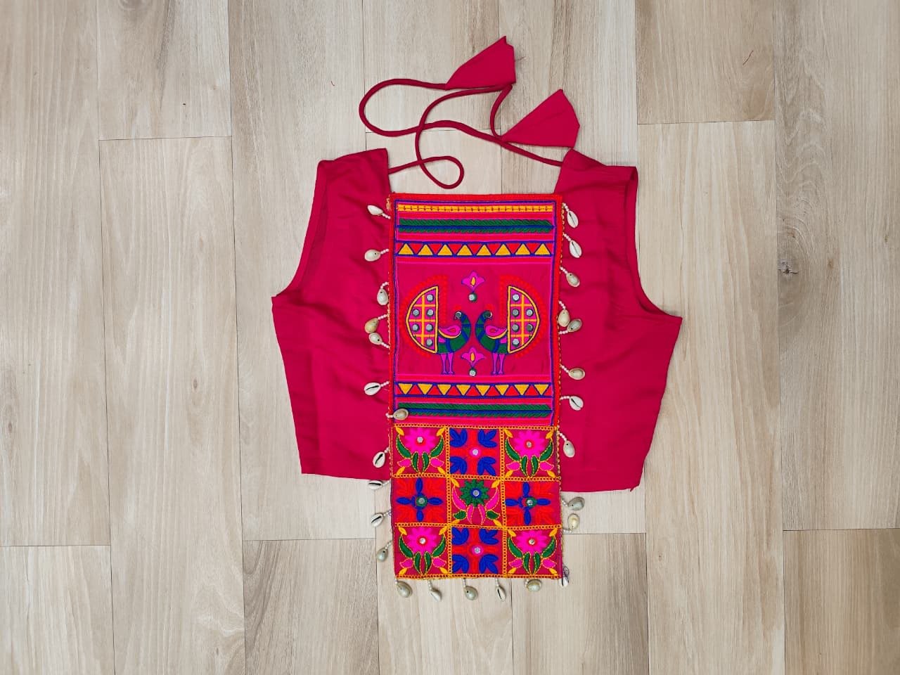 Pink Color Kutchi Embroidered Work Lehenga Choli For Navratri Wear