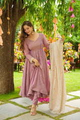 Pretty Sky Blue Color Georgette Palazzo Suit