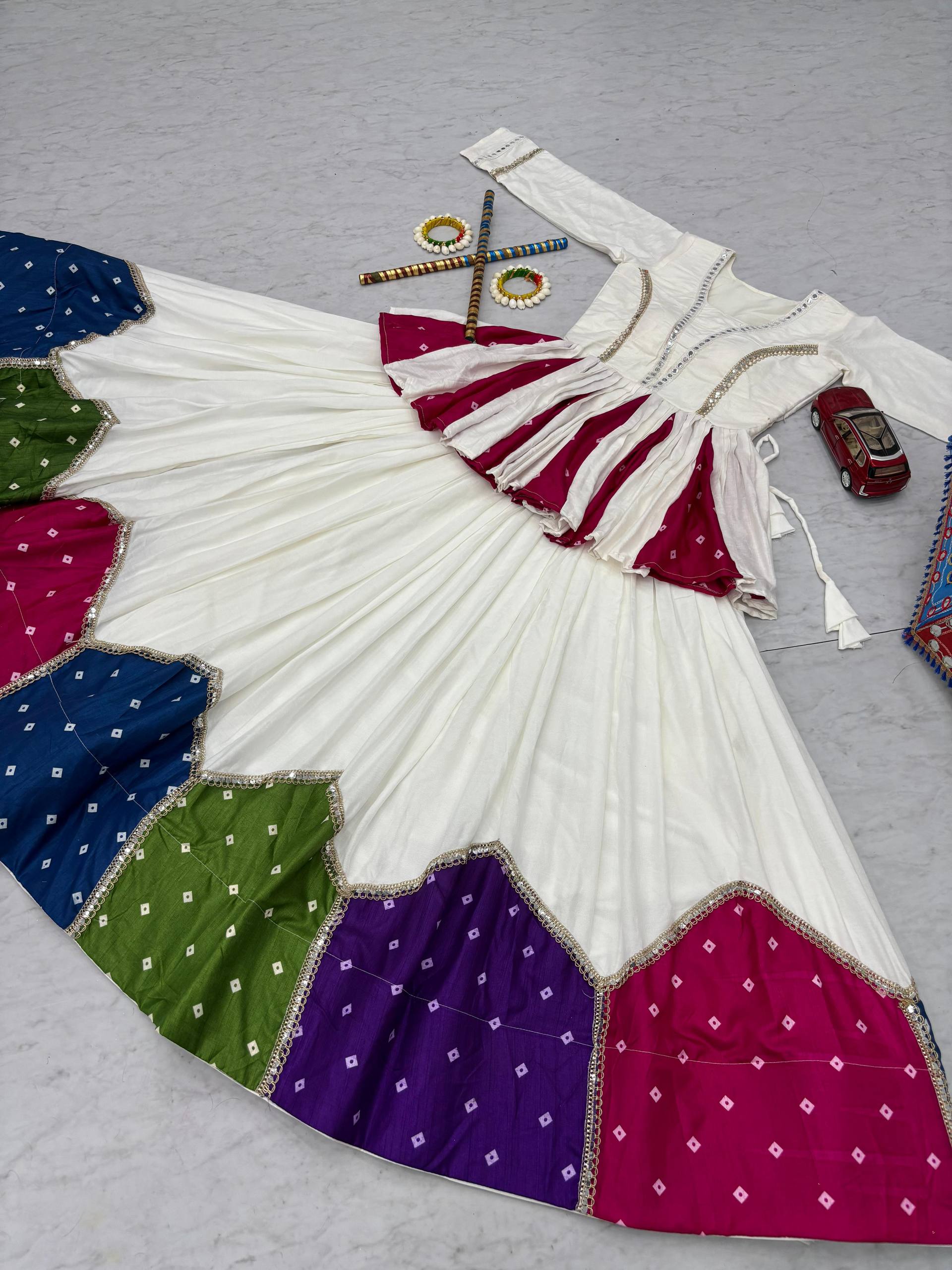 Ravishing White Color Lehenga Choli For Navratri Festival
