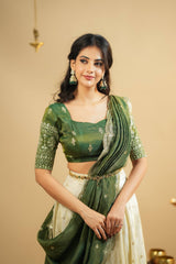 Ravishing Green Color Zari Work Lehenga Choli