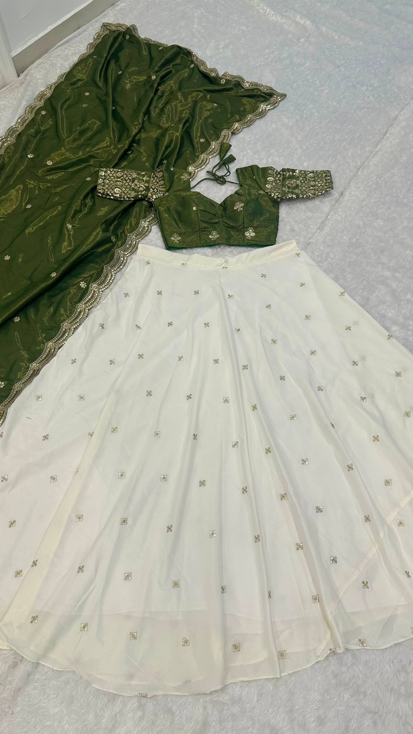 Ravishing Green Color Zari Work Lehenga Choli