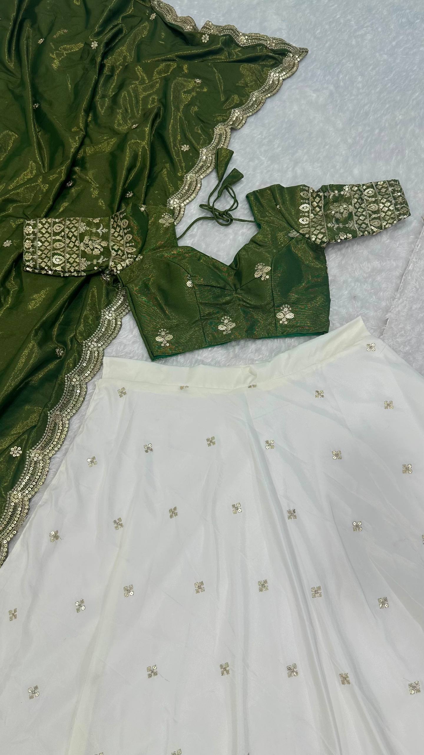 Ravishing Green Color Zari Work Lehenga Choli