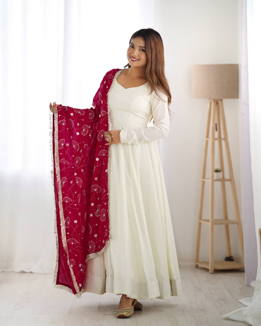 Gorgeous Black Color Vichitra Silk Work Anarkali Gown
