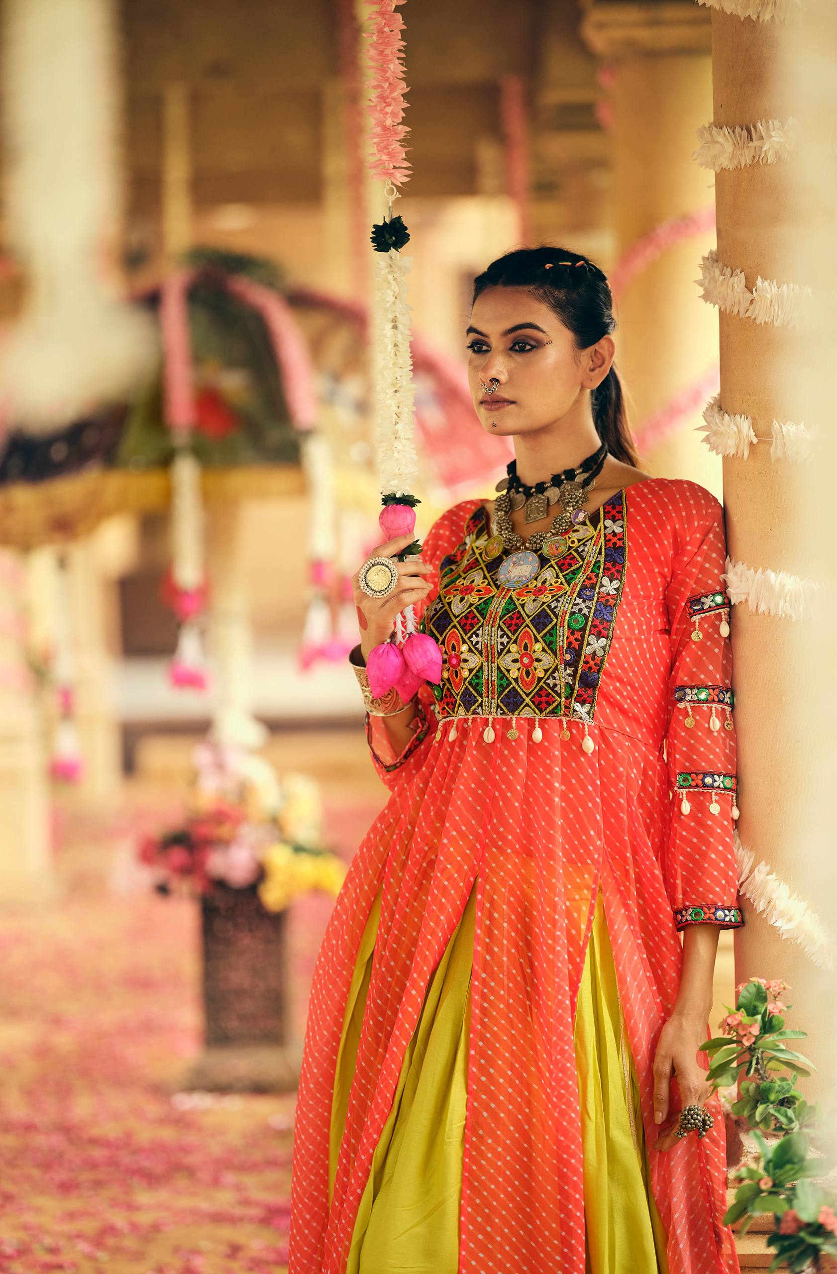 Attractive Embroidery Work Designer Lehenga Choli For Navratri
