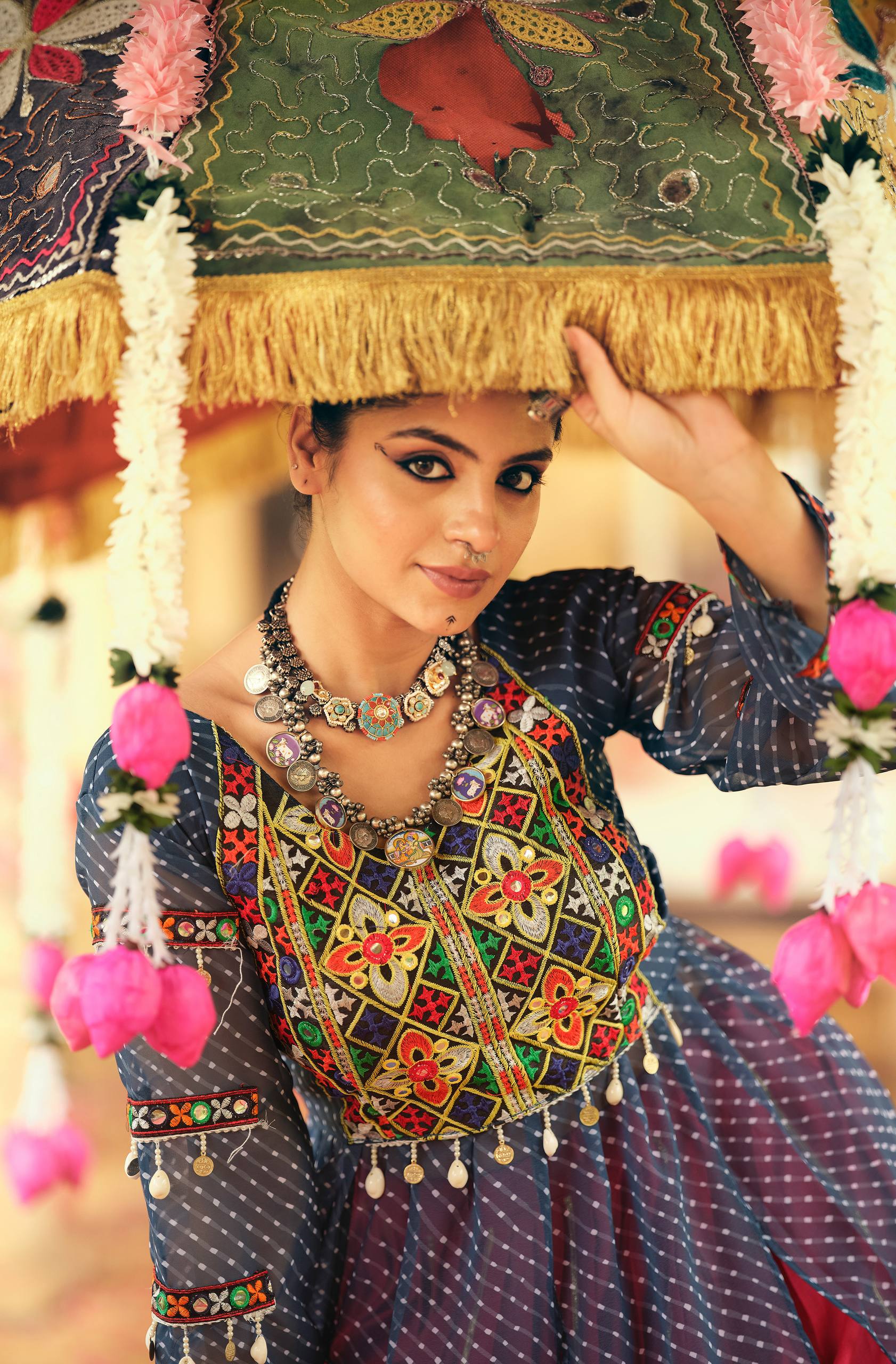 Attractive Embroidery Work Designer Lehenga Choli For Navratri