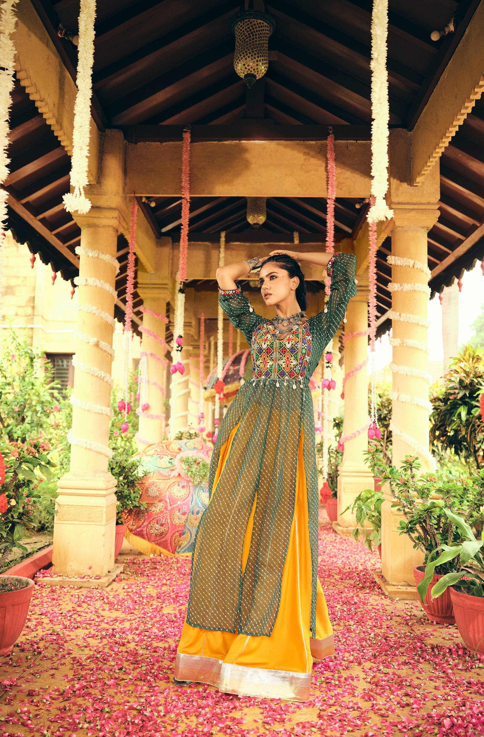 Attractive Embroidery Work Designer Lehenga Choli For Navratri