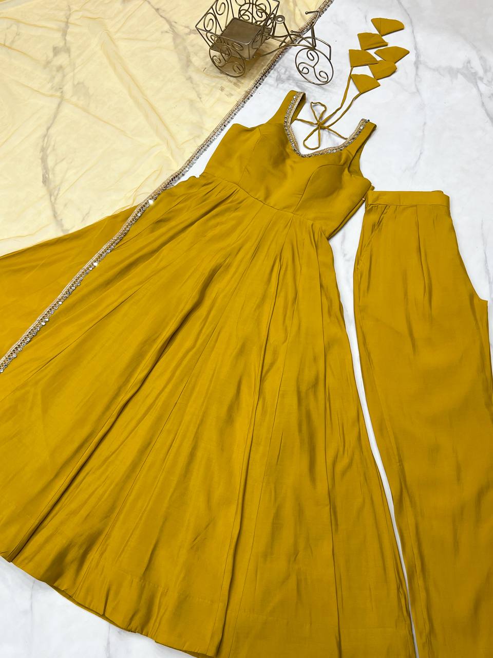 Trendy Yellow Color Fully Flared Anarkali Suit