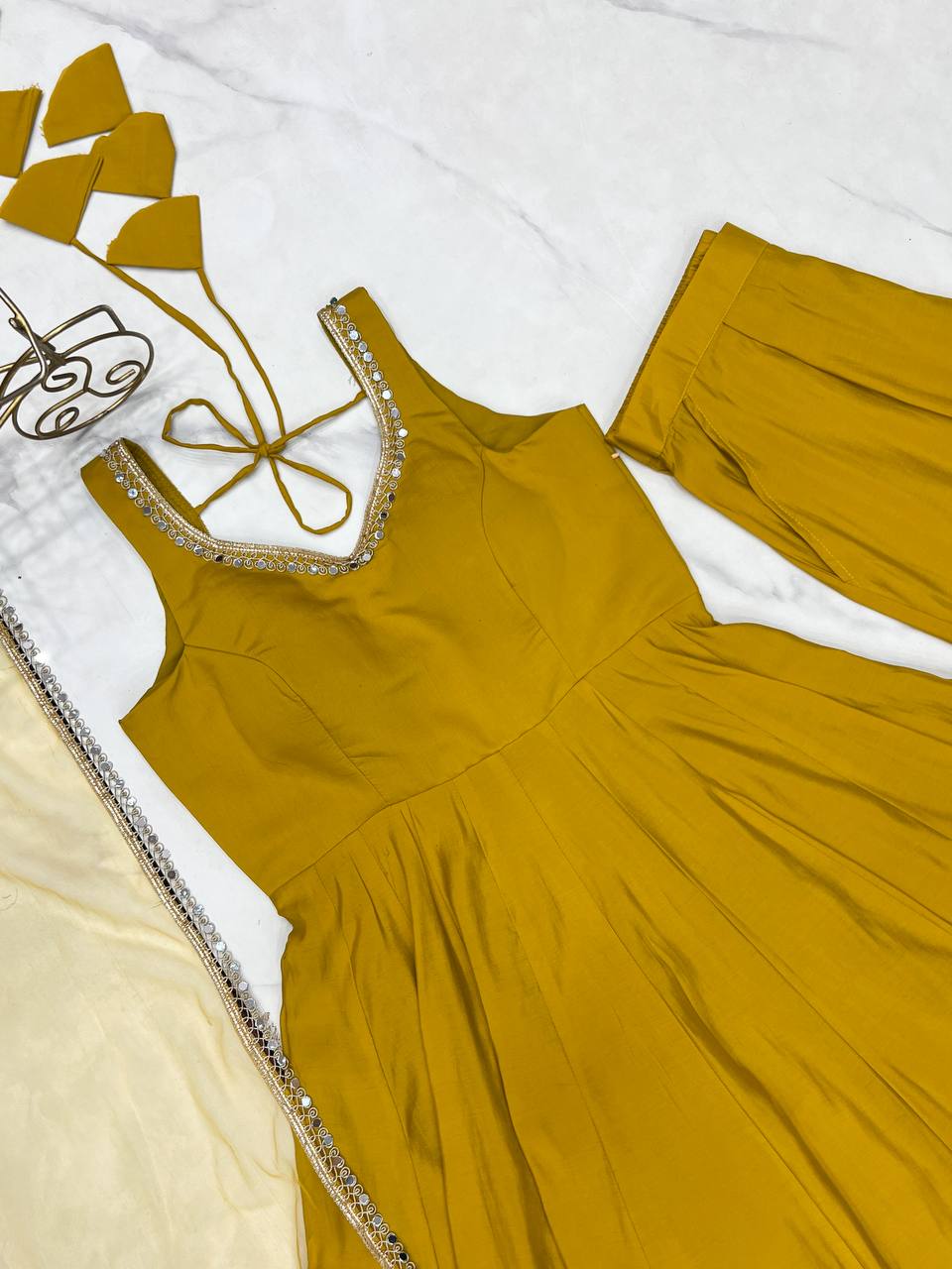 Trendy Yellow Color Fully Flared Anarkali Suit