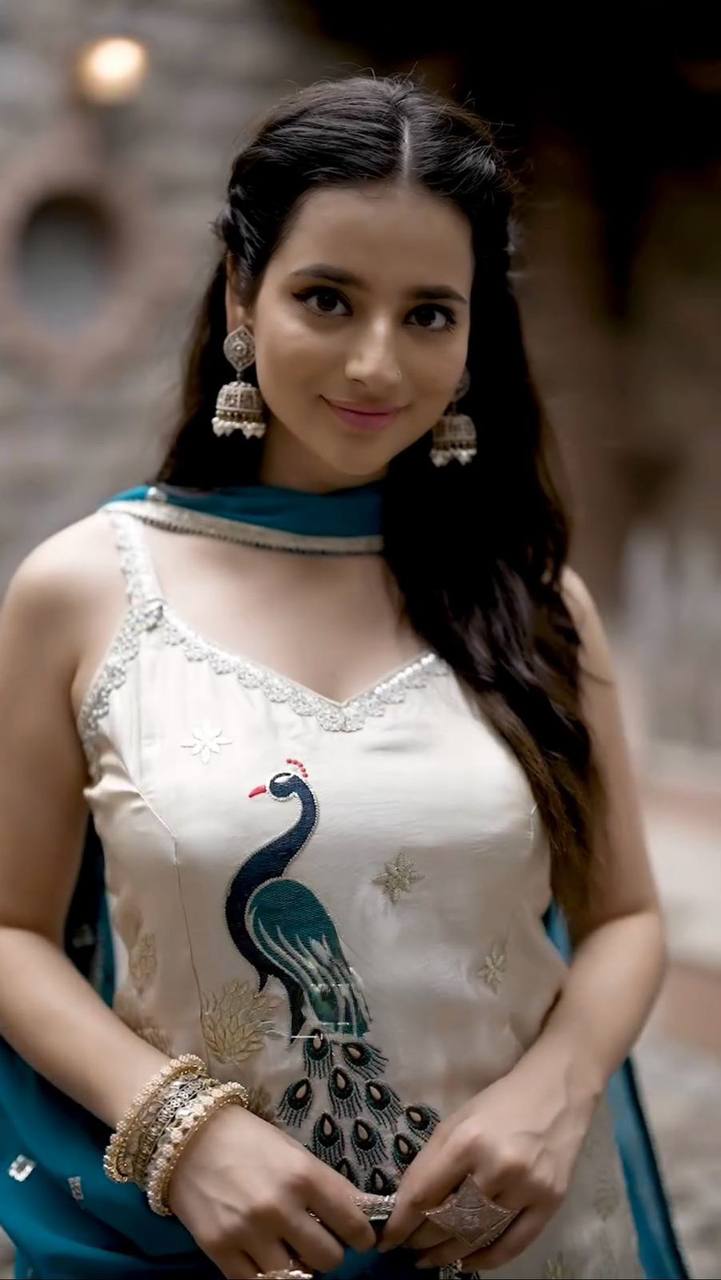 Lovely White French Crepe Embroidery Sharara Suit