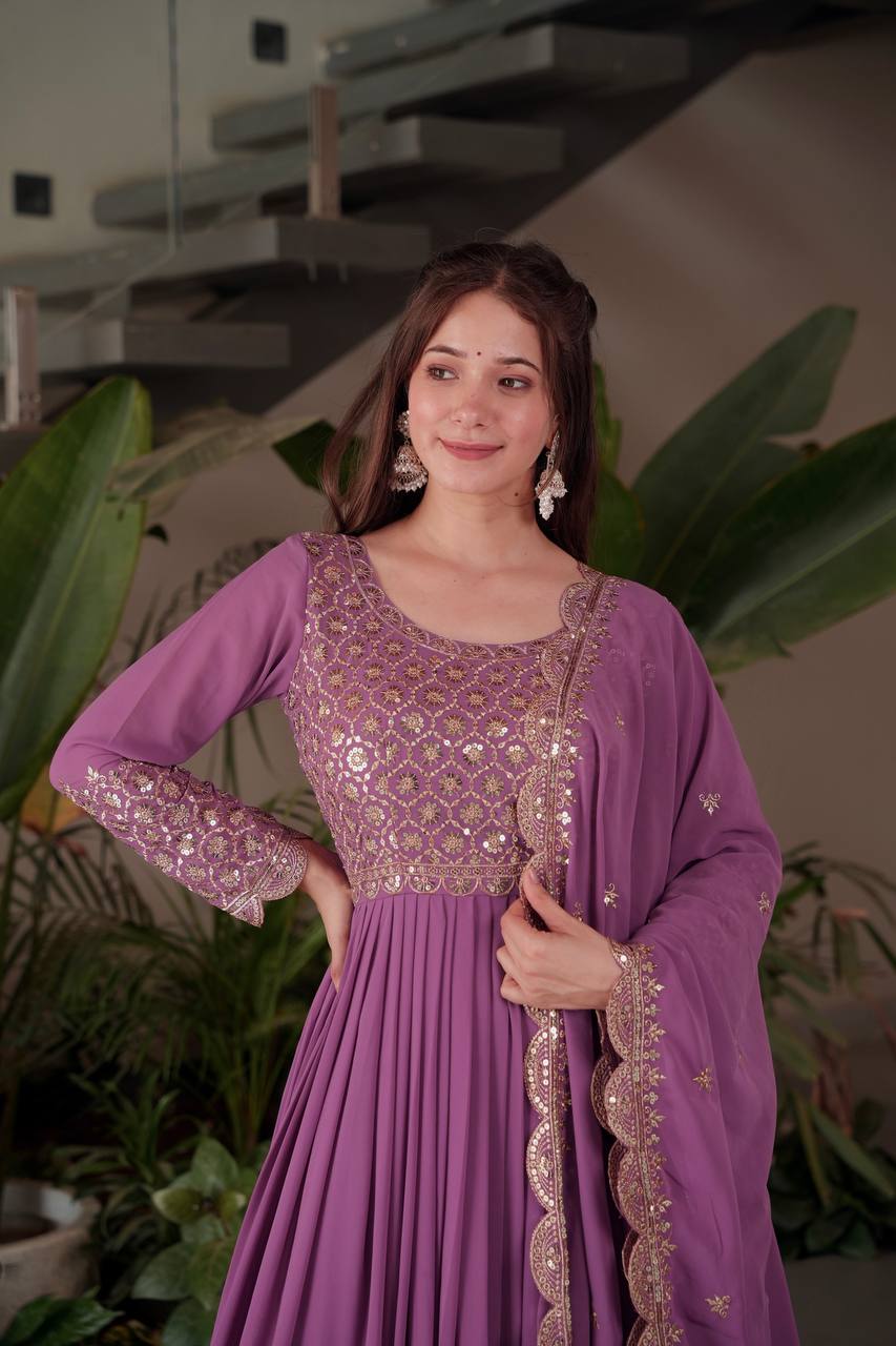Lovely Red Georgette Embroidery Sharara Suit