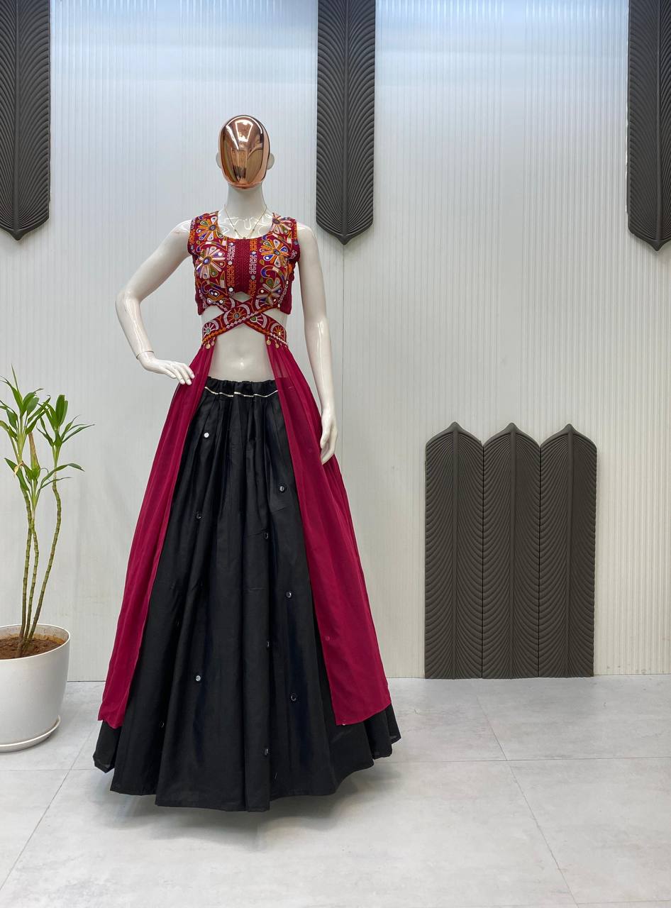 Daisy Maroon Georgette Work Lehenga Choli