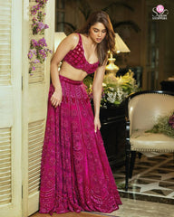 Ravishing Pink Silk with Dori Work Lehenga Choli