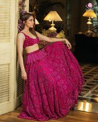 Ravishing Pink Silk with Dori Work Lehenga Choli