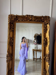 Ravishing Purple Georgette with Diamond Work Gown